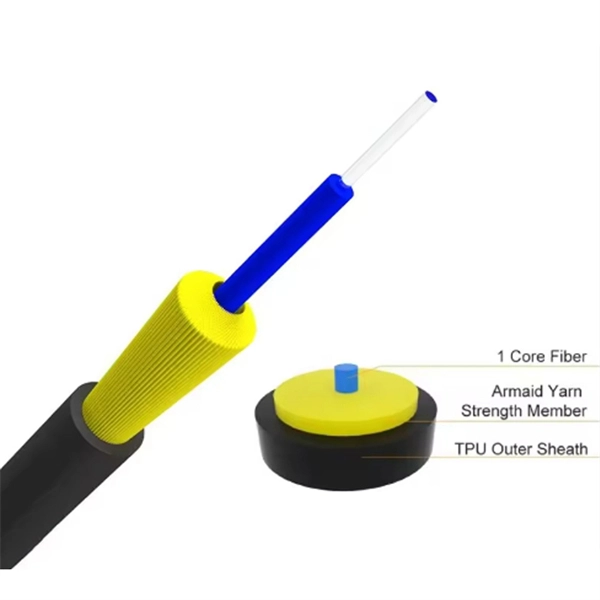 How long should the fiber optic cable be left for the home 